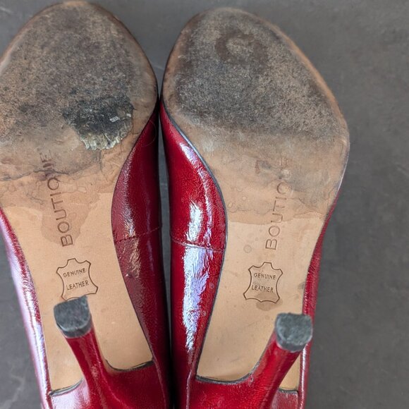 Boutique 9 Blood Red patent leather pumps size 5.5 - Picture 9 of 9